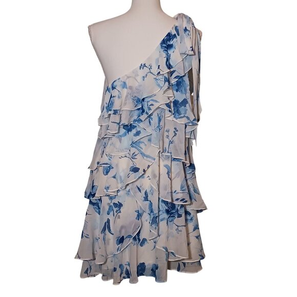 NEW Lauren Ralph Lauren Floral Print Ruffled Mini Cocktail/Party Dress Size 6 - Picture 8 of 15
